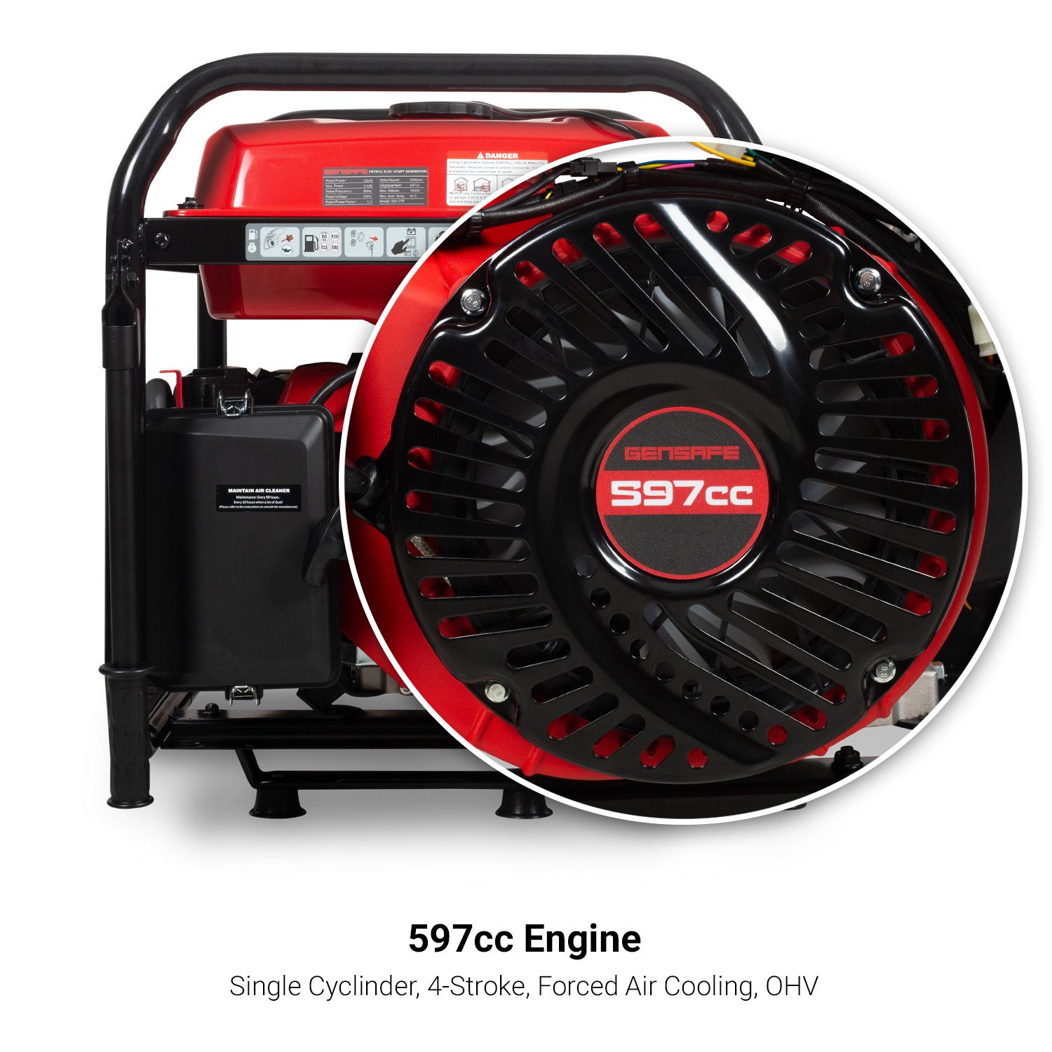 Gensafe GG1375 13.75KVA Petrol Electric Start Generator – image 6
