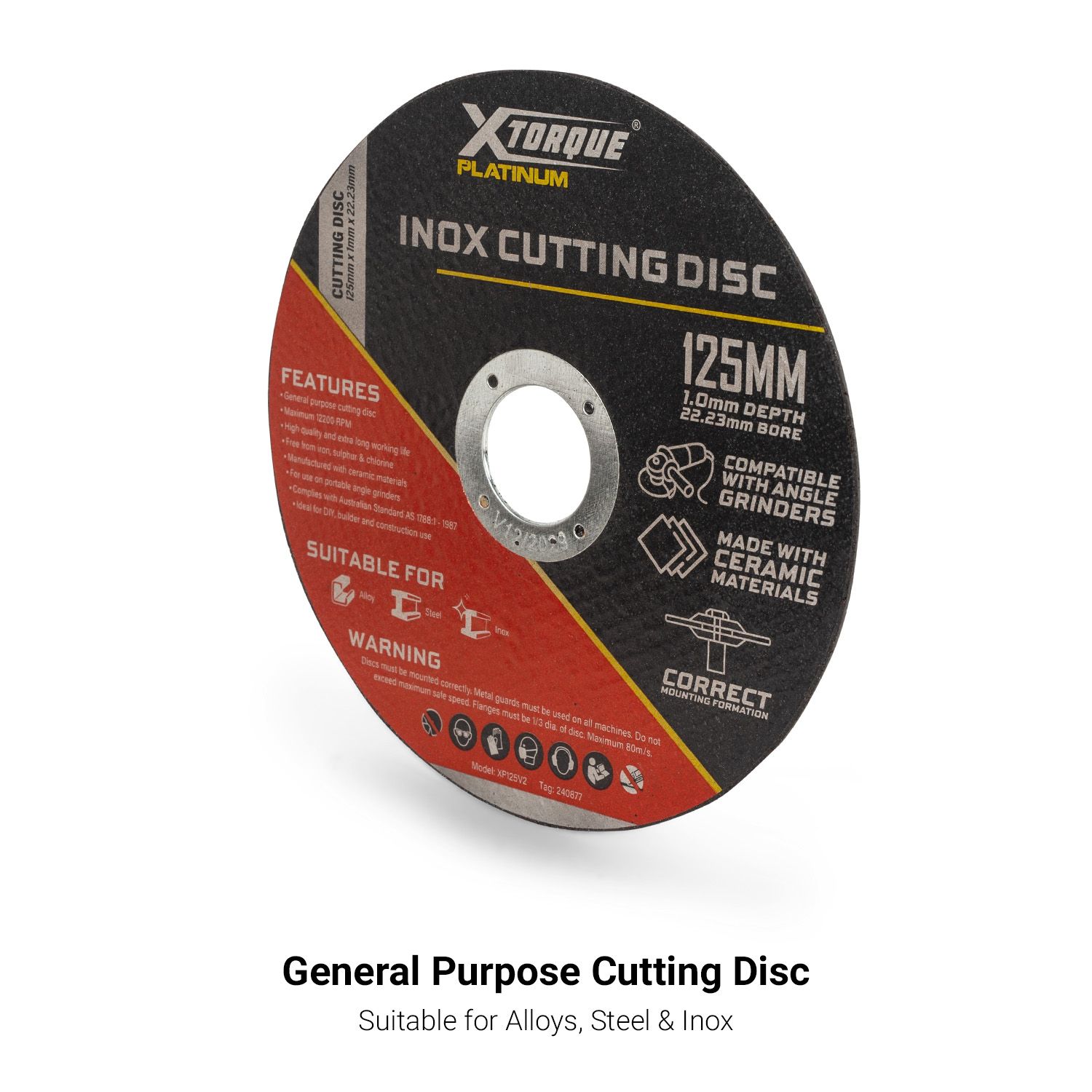 Xtorque XP125V2 10-Pack Platinum 125mm x 1mm x 22.23mm Inox Cutting Discs – image 5