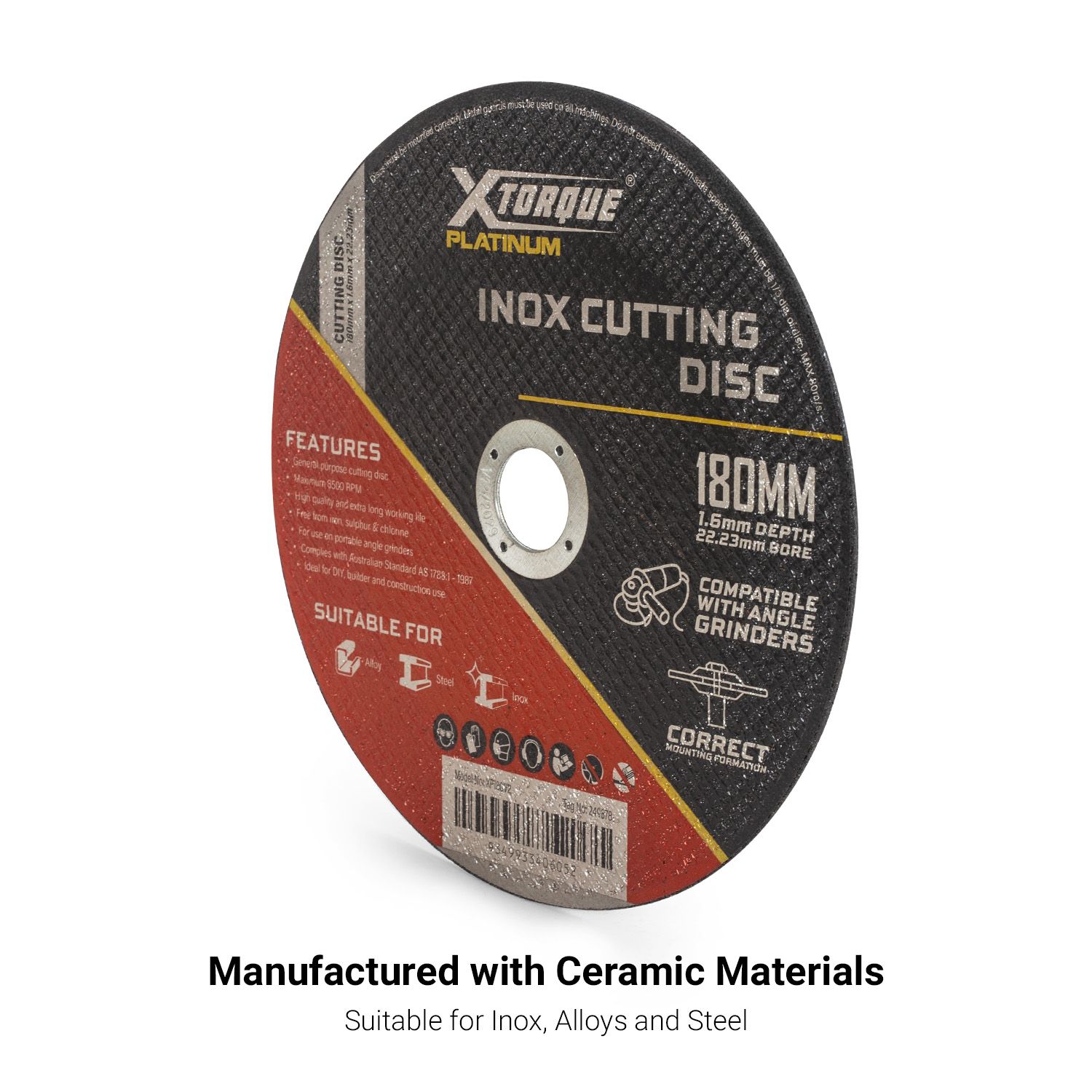 Xtorque XP180V2 Platinum 180mm x 1.6mm x 22.23mm Inox Cutting Disc – image 4