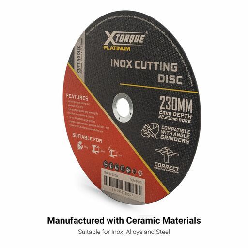 Xtorque XP230V2-10 Platinum 10-Pack 230mm x 2mm Inox Cutting Disc – image 4