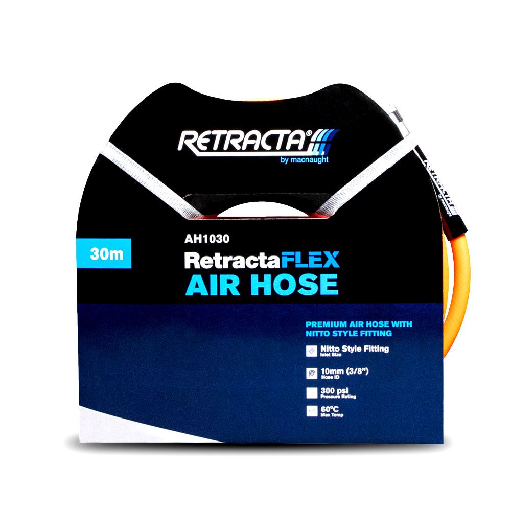Retracta AH1030 RetractaFLEX 3/8" x 30m Air Hose with Nitto Style Coupler – image 3