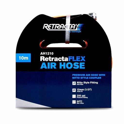 Retracta AH1210 RetractaFLEX 1/2" x 10m Air Hose with Nitto Style Coupler – image 3