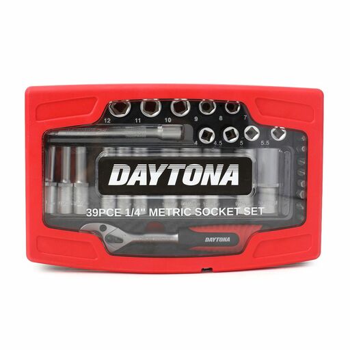 Daytona DSS39 39pce 1/4" 4-14mm, T10-T40, PH2 and PZ2 Socket Set with 100mm Extension Bar – image 4