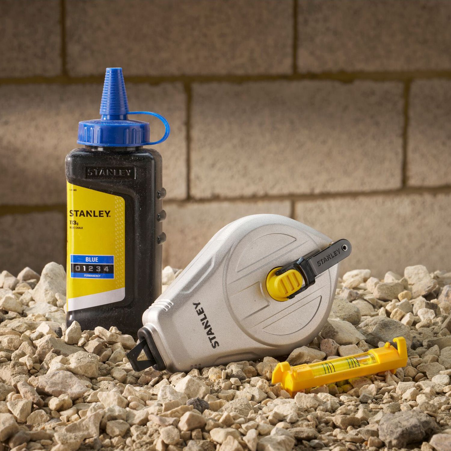 Stanley STHT47111-0 30m 1:1 Aluminium Chalk Reel with Blue Chalk & Level Kit – image 3