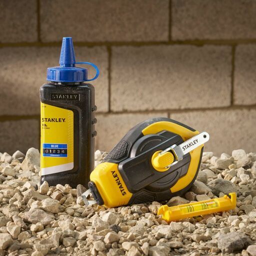 Stanley STHT47312-0 30m 3:1 Plastic Chalk Reel with Blue Chalk & Level Kit – image 4