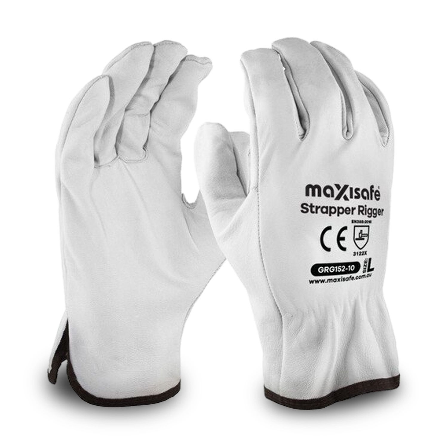 Maxisafe GRG152-11 Strapper Riggers Leather Gloves - Size 11 - XL – image 2