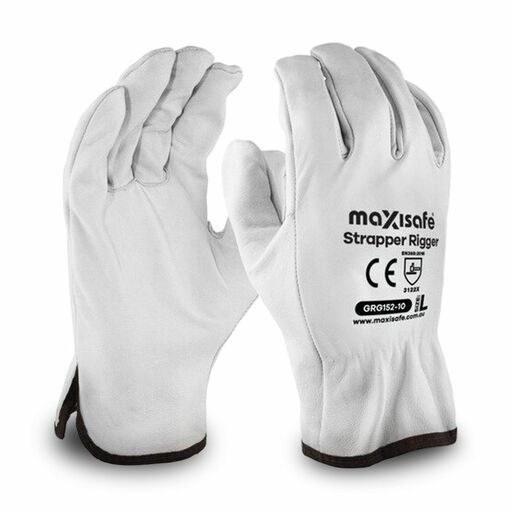 Maxisafe GRG152-11 Strapper Riggers Leather Gloves - Size 11 - XL – image 2