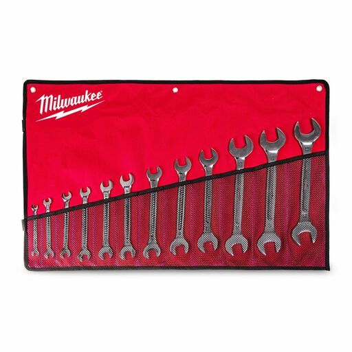 Milwaukee 4932492714 12pce Double Open End Metric Spanner Set – image 2