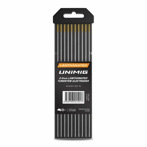 UNIMIG PTR0002-24 10-Pack 2.4mm Lanthanated TIG Tungsten Electrode – image 2