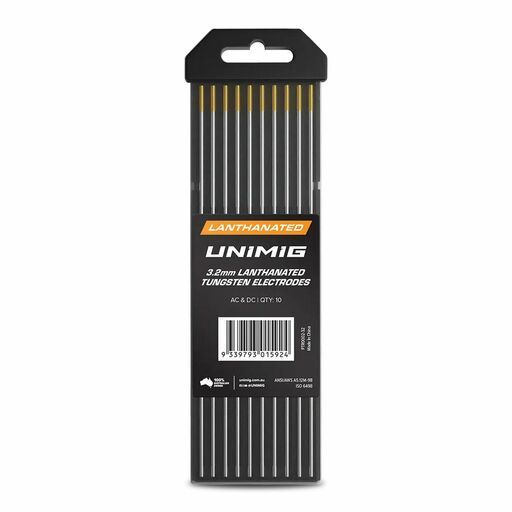 UNIMIG PTR0002-32 10-Pack 3.2mm Lanthanated TIG Tungsten Electrode – image 2