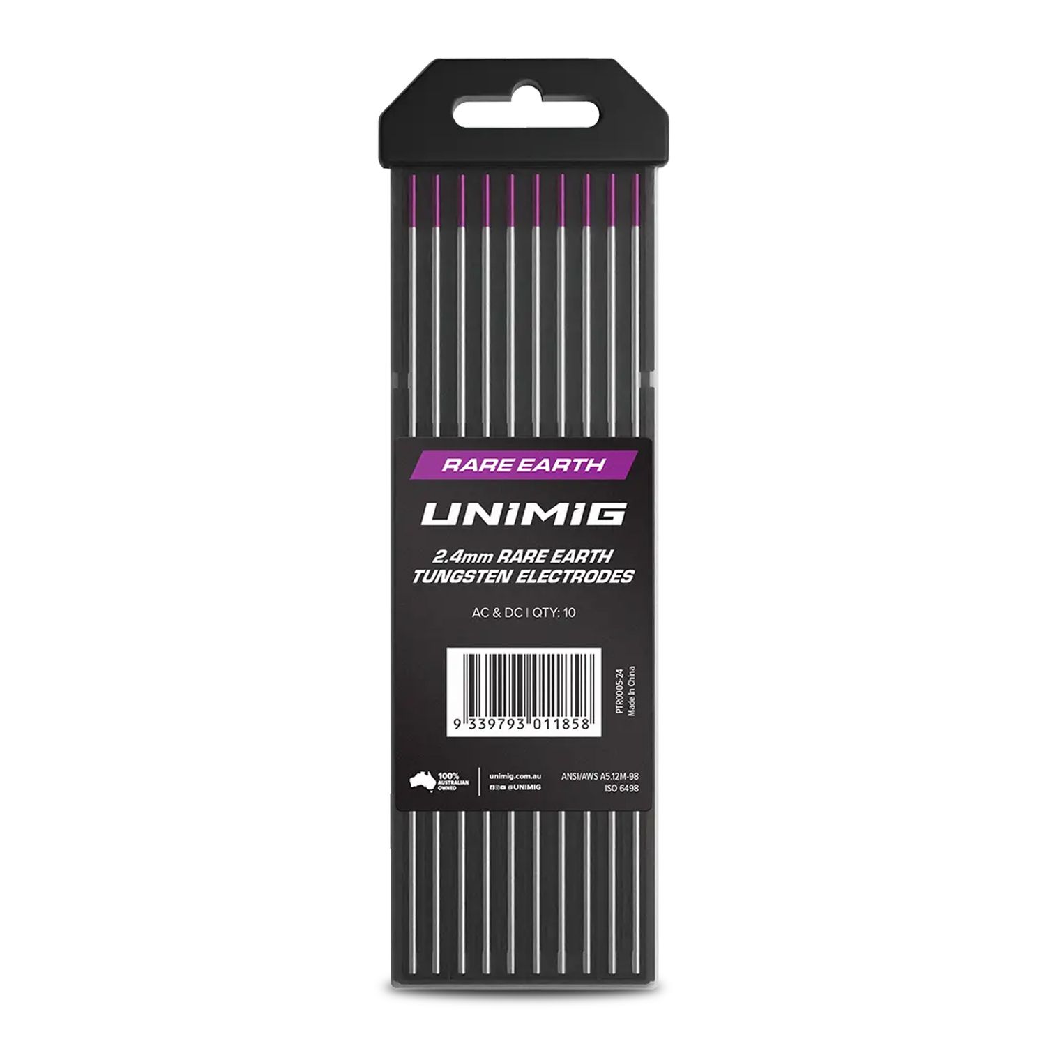 UNIMIG PTR0005-24 10-Pack 2.4mm Rare Earth TIG Tungsten Electrode – image 2