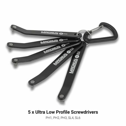 MAGNUS MLPPS5 5pce Phillips & Slotted Ultra Low Profile Screwdriver Set – image 3