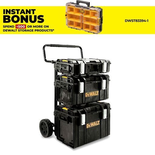 DeWalt 1-70-349 TOUGHSYSTEM 4-in-1 DS Carrier Folding Trolley & TOUGHSYSTEM Storage Tool Boxes