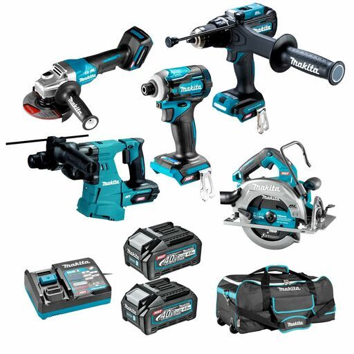 Makita DK0268G501 40V MAX XGT 4.0Ah Li-ion Cordless Brushless 5pce Combo Kit