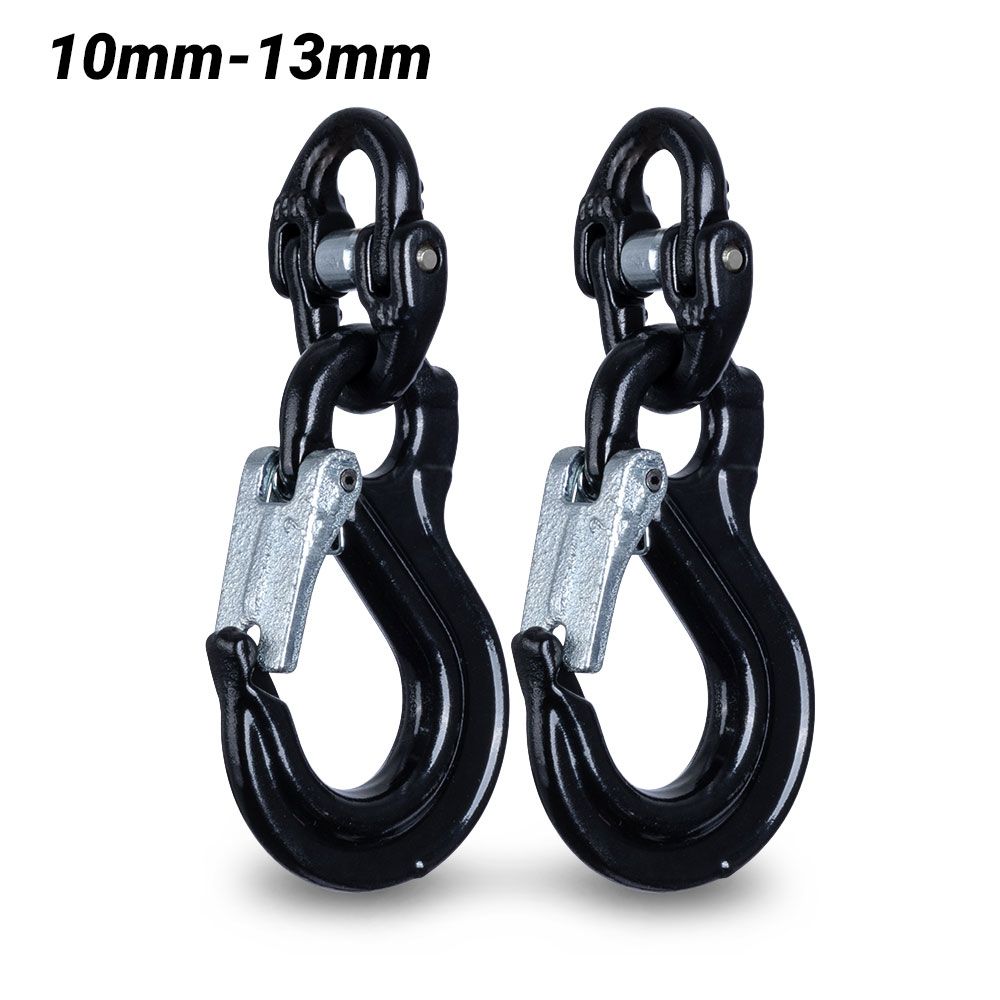 ITM TM9804-4000B 4000kg Max Towing Capacity 10mm-13mm Black Safety Chain Hook Set – image 1