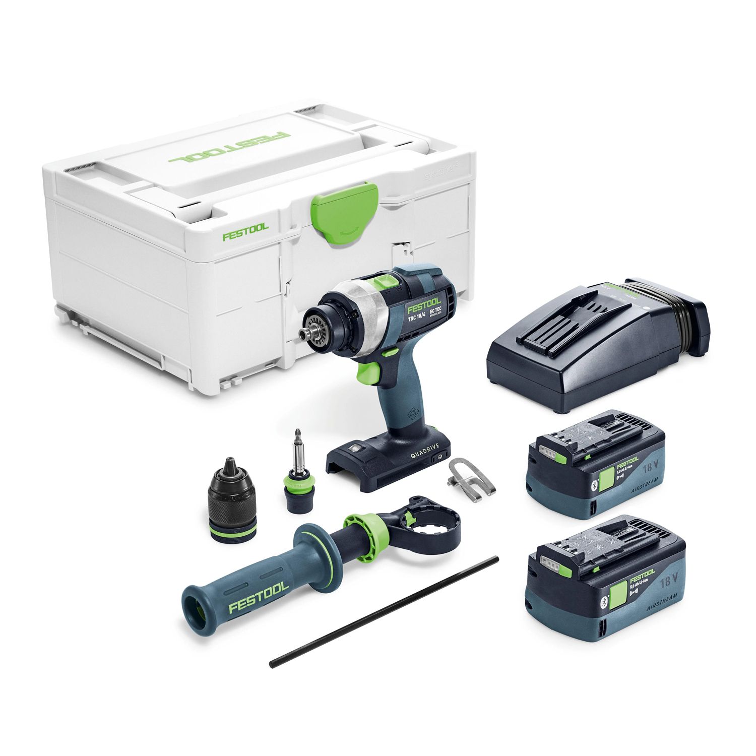 Festool TDC 18/4 5.0 I-Plus (578285) 18V TDC 5.0Ah Li-ion Cordless 4 Speed Drill Set with Systainer – image 4