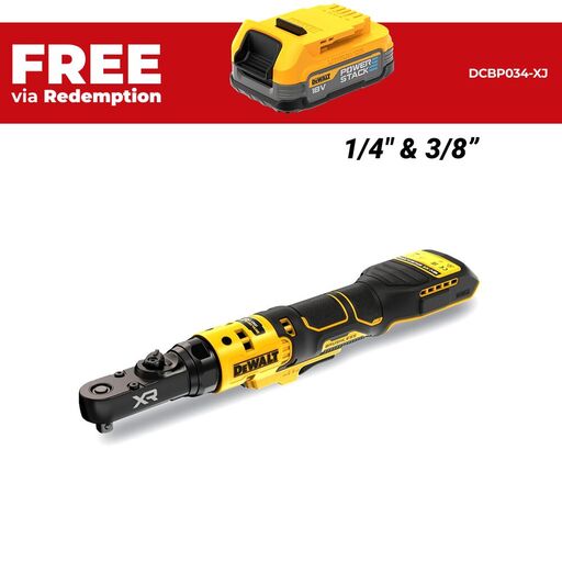 DeWalt DCF520N-XJ 18V XR Li-ion 1/4" & 3/8” Sealed Head Ratchet - Skin Only