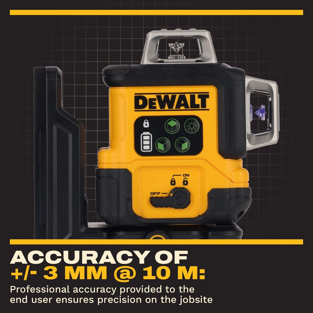 DeWalt DCLE14361GB-XJ USB Rechargeable 3x360º Green Laser Level – image 8