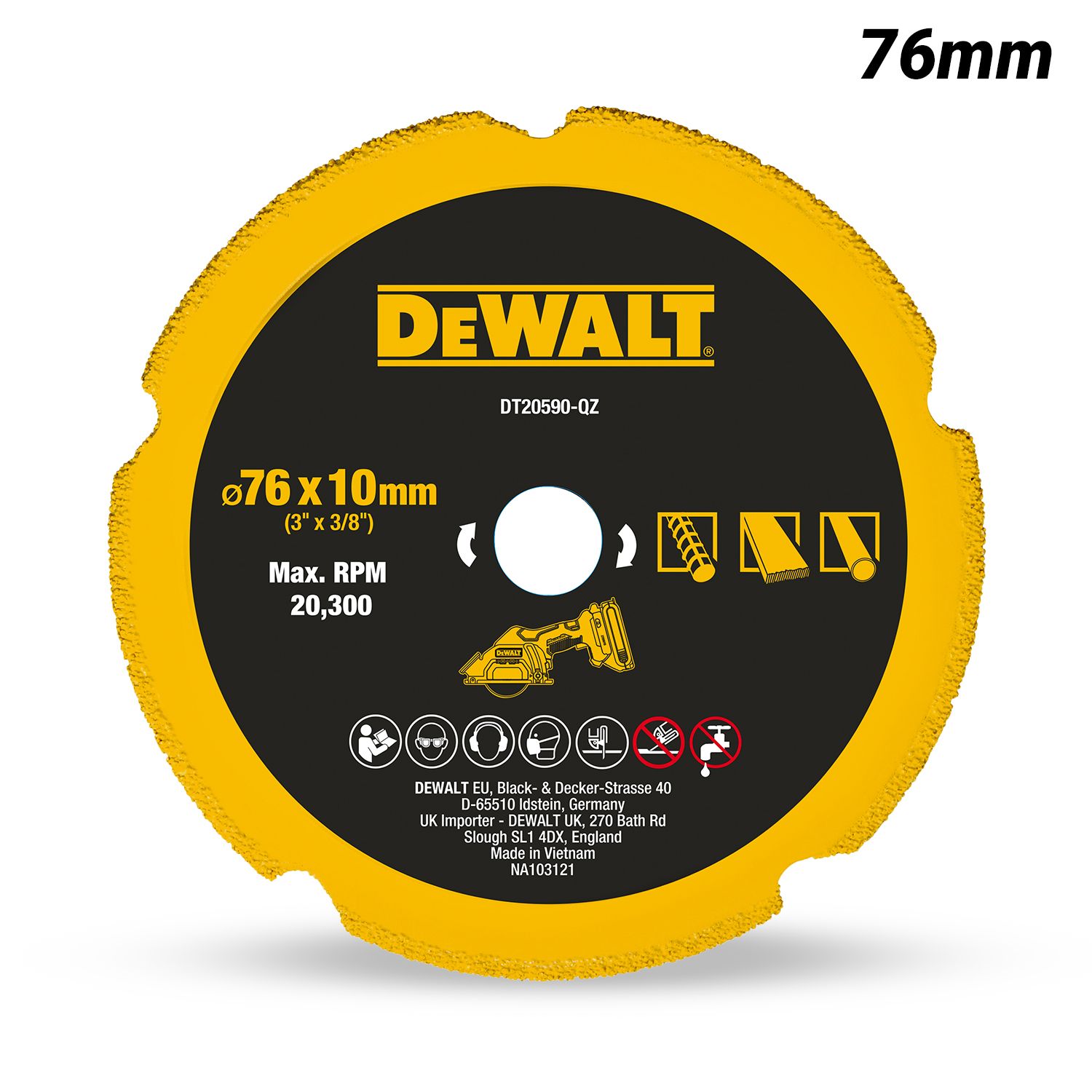 DeWalt DT20590-QZ 76mm Diamond Multi-Material Disc – image 2