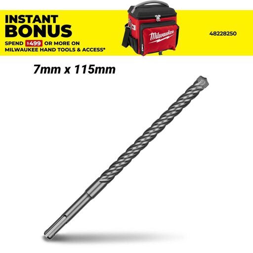 Milwaukee 4932352019 7mm x 115mm SDS Plus MX4 4-Cut Drill Bit