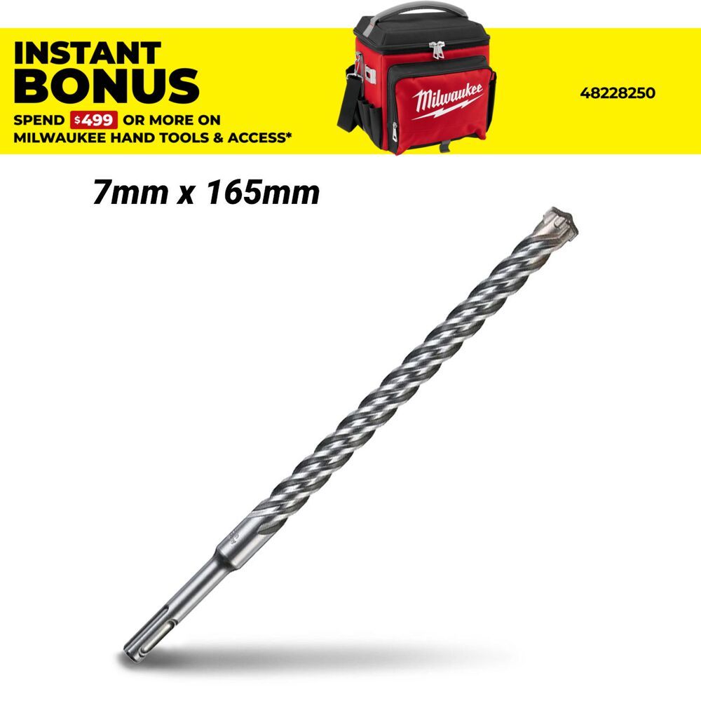 Milwaukee 4932352020 7mm x 165mm SDS Plus MX4 4-Cut Drill Bit – image 1