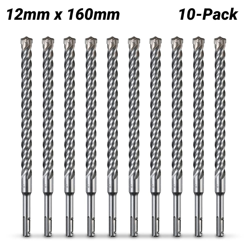 Milwaukee 4932352049 10-Pack 12mm x 160mm SDS Plus MX4 4-Cut Drill Bit – image 2