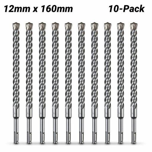 Milwaukee 4932352049 10-Pack 12mm x 160mm SDS Plus MX4 4-Cut Drill Bit – image 2