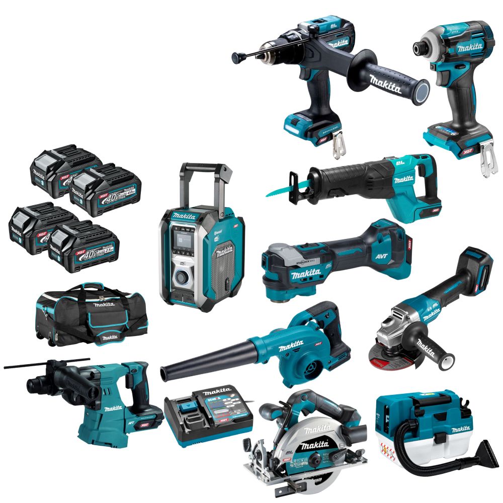 Makita DK0286G101 40V XGT 2.5Ah / 4.0Ah Li-ion Cordless Brushless 10pce Combo Kit – image 2
