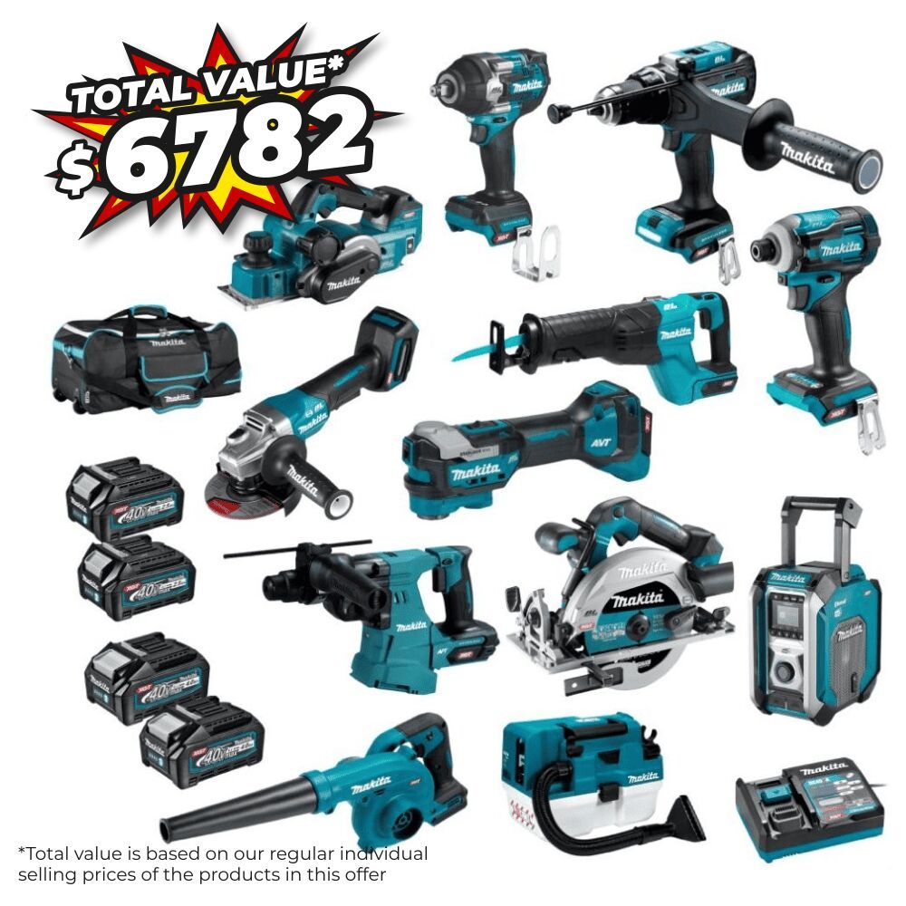 Makita DK0287G121 40V Max XGT 2.5Ah / 4.0Ah Li-ion Cordless Brushless 12pce Combo Kit – image 1