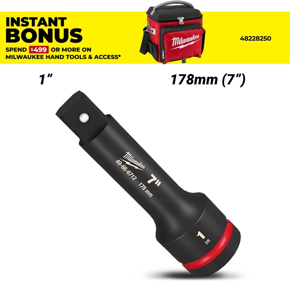 Milwaukee 49666712 SHOCKWAVE 1" Drive 178mm (7") Impact Socket Extension – image 1