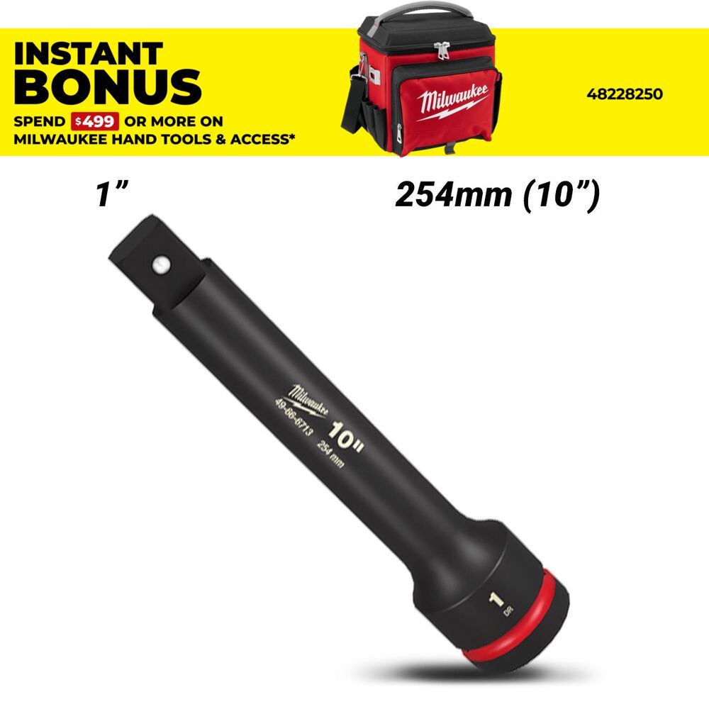 Milwaukee 49666713 SHOCKWAVE 1" Drive 254mm (10") Impact Socket Extension – image 1