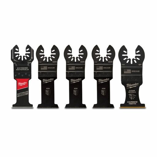 Milwaukee 49109155 5pce Open-Lok Wood/Multi Material Blade Set with Nitrus Carbide Blade – image 4