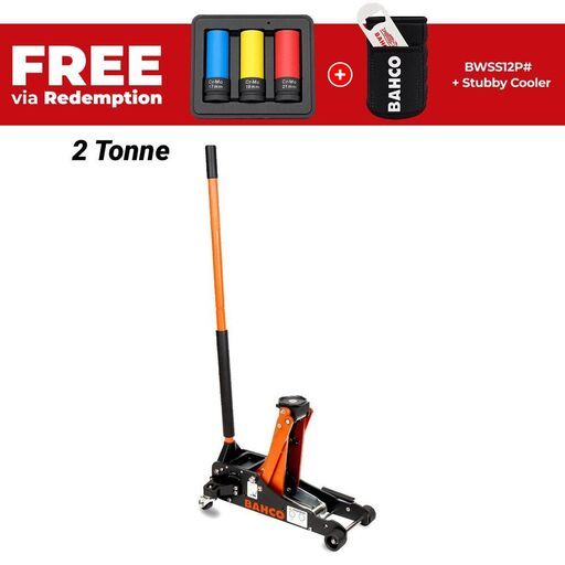 Bahco BH1AOZ2000B 2 Tonne Steel-Aluminium Hydraulic Trolley Jack