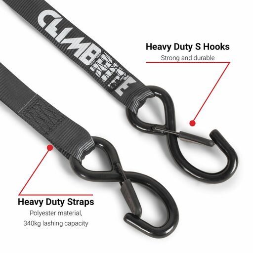 Climbrite CRR320 2-Pack 3m x 25mm 320kg Retractable Ratchet Straps – image 5