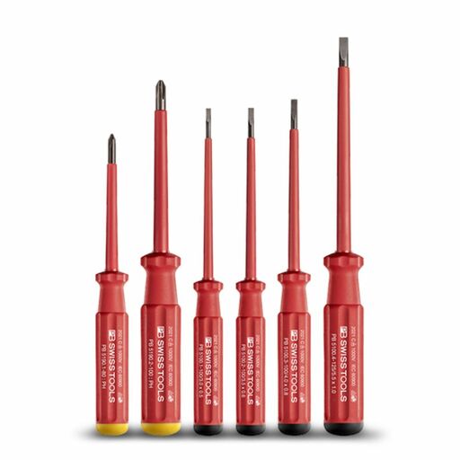 PB SWISS TOOLS PB5542.SLCBB 6pce Classic Slotted & Phillips VDE Slim Screwdriver Set – image 2