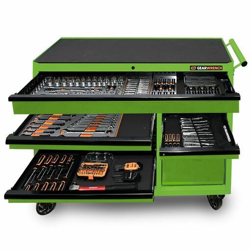GEARWRENCH 89953GREENN 288pce Combination Tool Kit with 10 Drawer Green Roller Cabinet