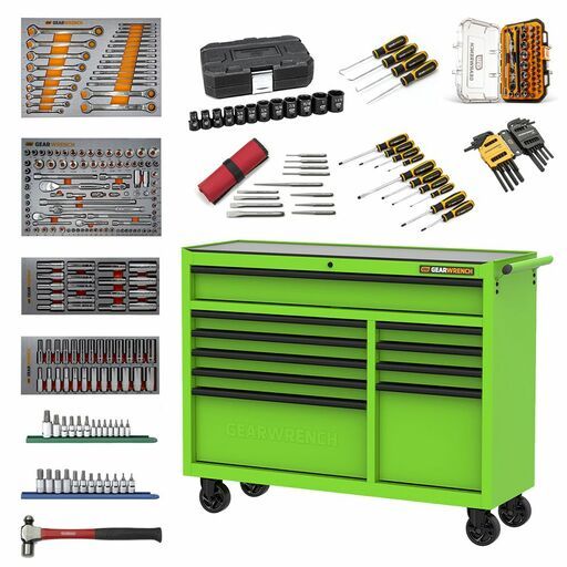 GEARWRENCH 89953GREENN 288pce Combination Tool Kit with 10 Drawer Green Roller Cabinet – image 2