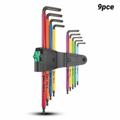 Wera WER024480 9pce 967/9 Torx Multicolour Long L-Key Set