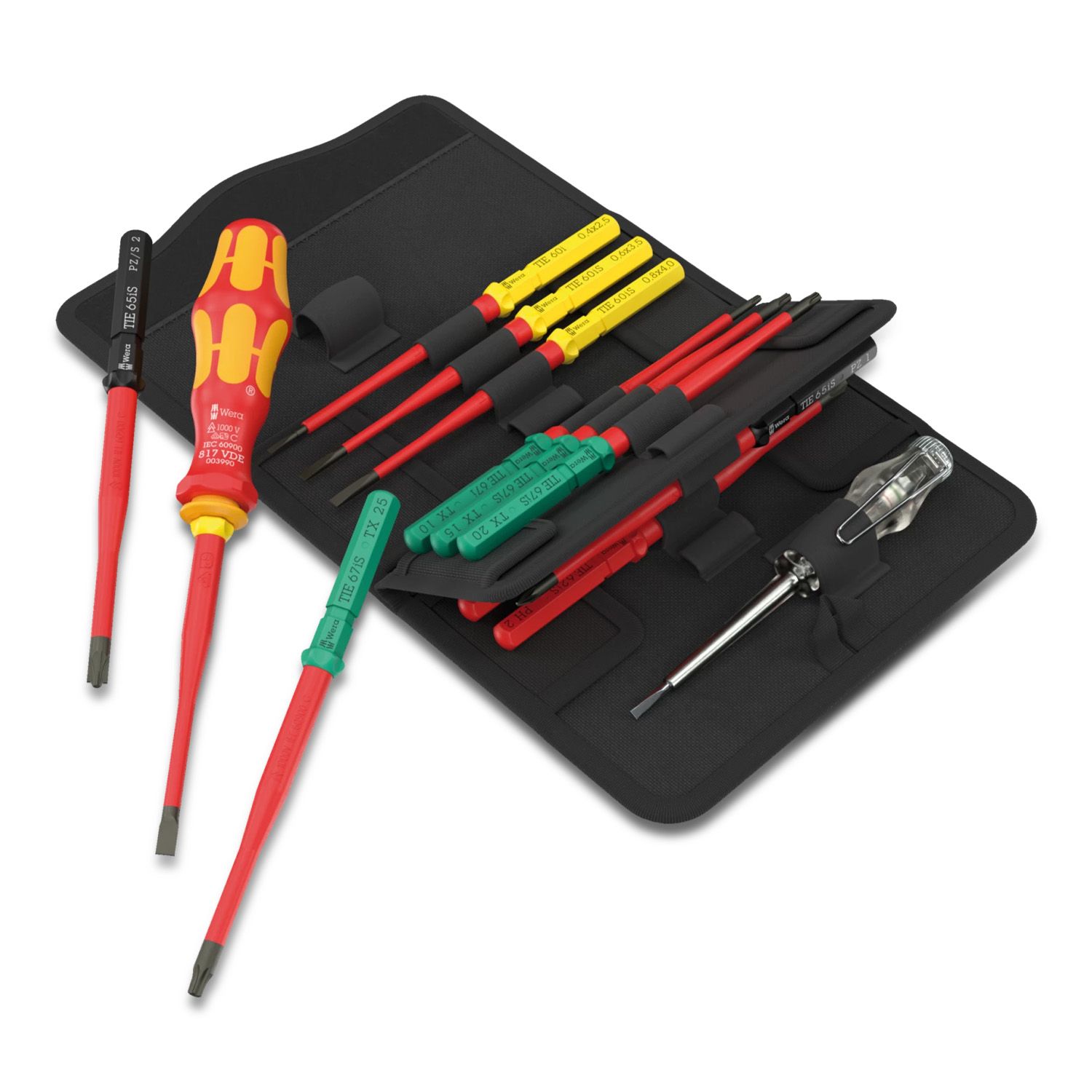 Wera WER006608 16pce Kraftform Kompakt VDE Extra Slim Screwdriver Set in Universal Wallet – image 2