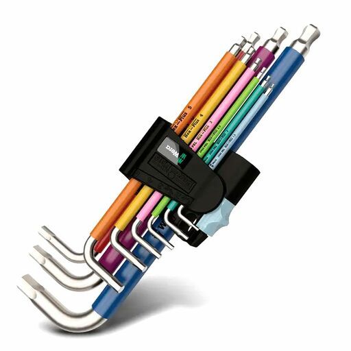 Wera WER022669 9pce 3950/9 Multicolour Ball End Hex Key Metric Set – image 2