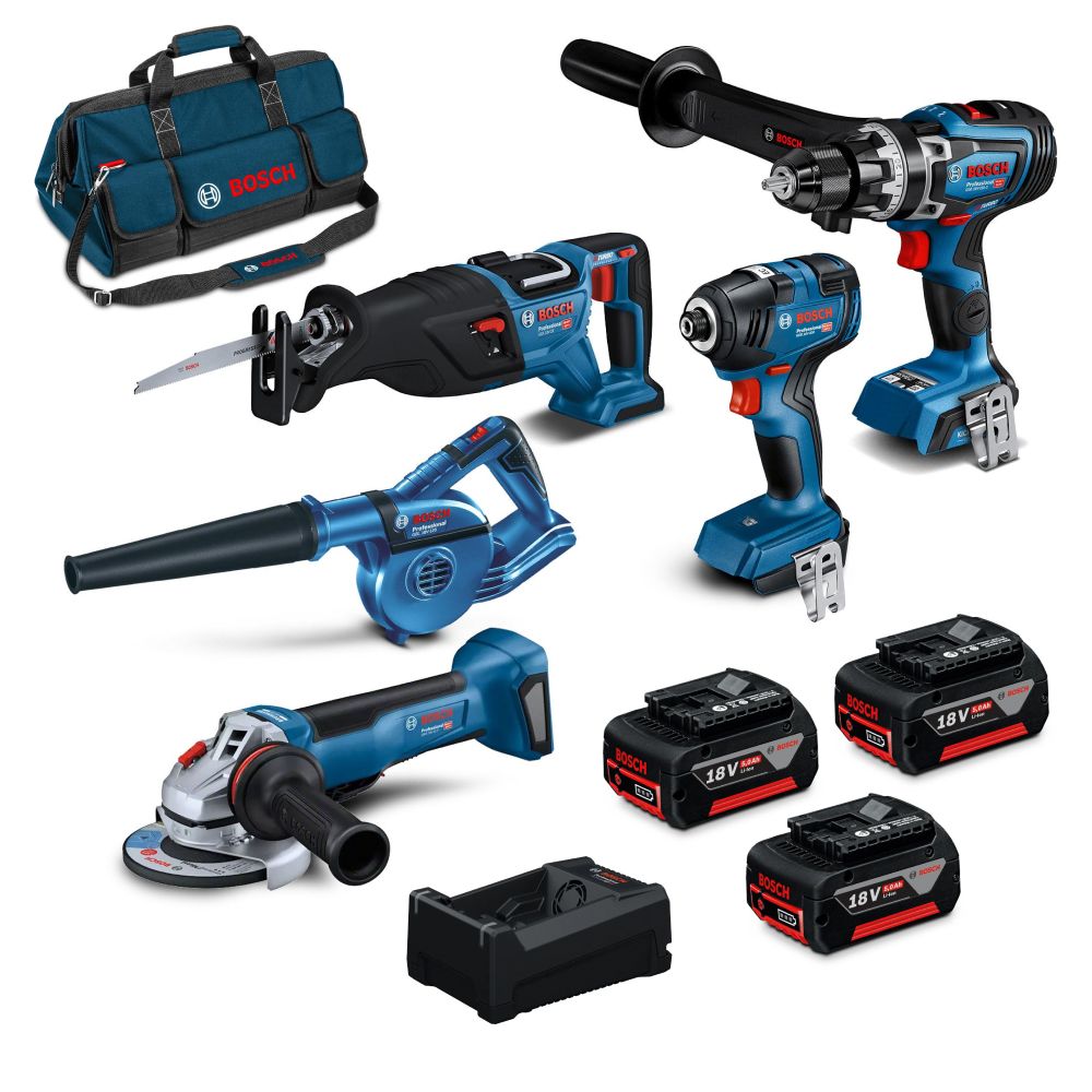 Bosch 0.615.A50.05P 18V 5.0Ah Li-ion Cordless Brushless 5pce Combo Kit – image 2