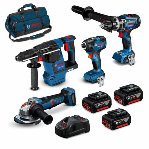 Bosch 0.615.A50.0G1 18V 5.0Ah Li-ion Cordless Brushless 4pce Combo Kit – image 2