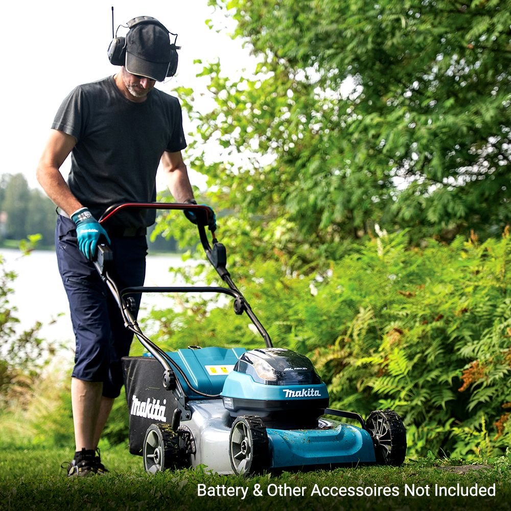 Makita DLM466PT2 36V (18V x 2) 5.0Ah Li-ion Cordless Brushless 460mm (18") Lawn Mower Combo Kit – image 9