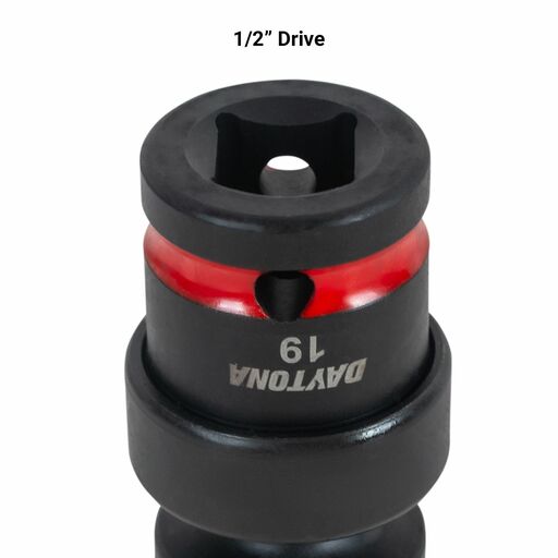 Daytona D12UISS 10pce 1/2" 10-19mm Universal Swivel Deep Impact Socket Set – image 6