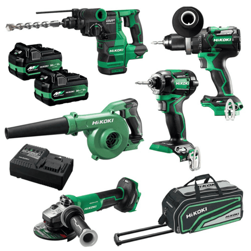 HiKOKI KC36D5B3(HRZ) (AU48000013) 36V 2.5Ah / 18V 5.0Ah Li-ion MultiVolt Cordless Brushless 5pce Combo Kit – image 2