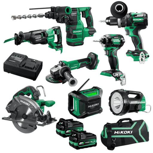 HiKOKI KC36D8P3(HRZ) 36V 2.5Ah / 18V 5.0Ah Li-ion MultiVolt Cordless Brushless 8pce Combo Kit – image 2