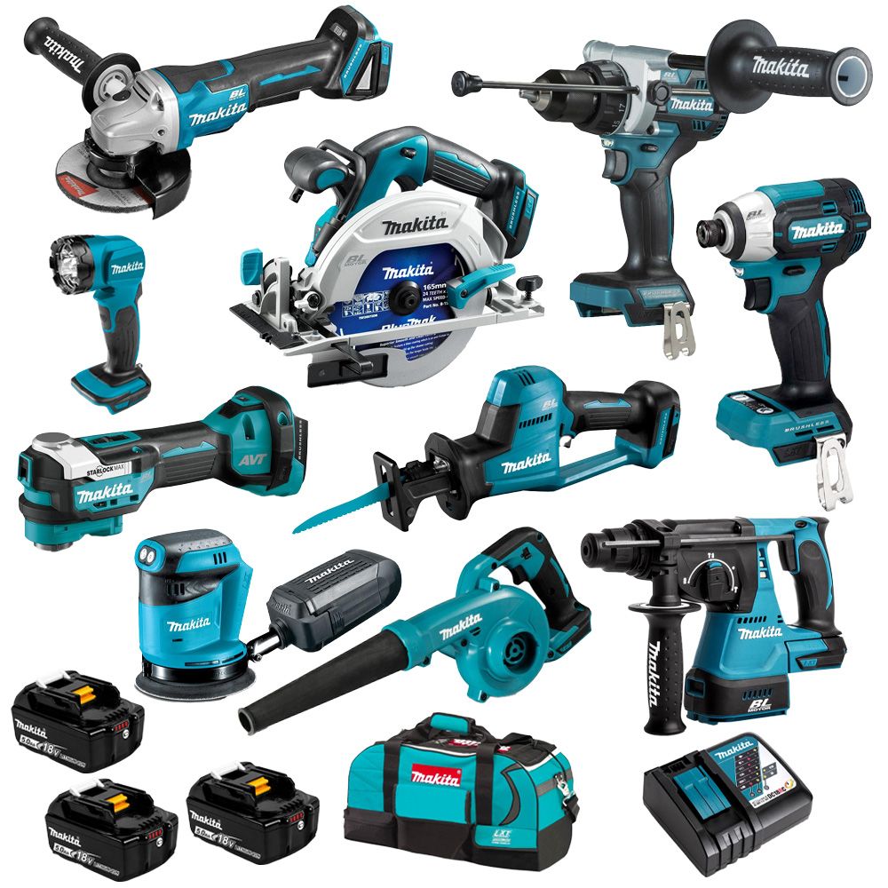 Makita DLX1067TX1 18V 5.0Ah Li-ion Cordless Brushless 10pce Combo Kit