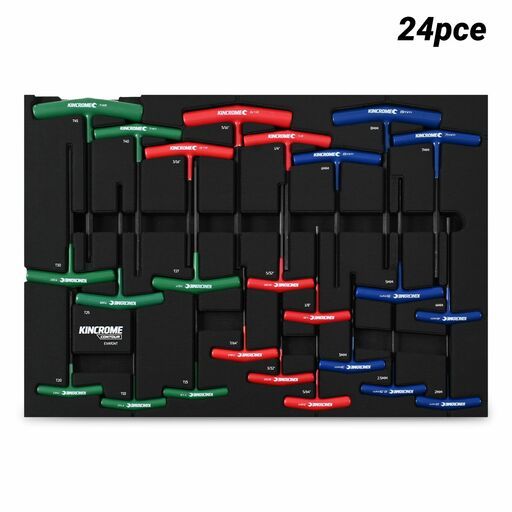 Kincrome EVA924T 24pce CONTOUR Hex & TORX Fastening Set in EVA Tray