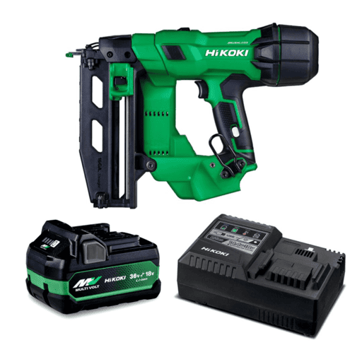 HiKOKI NT1865DSA(SP1Z) (AU40100070) 18V 5.0Ah/2.5.Ah Li-ion MultiVolt Cordless Brushless 16G Finishing Nailer Value Pack Combo Kit – image 4