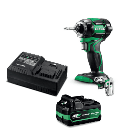 HiKOKI WH36DC(VP) 36V 5.0Ah/2.5.Ah Li-ion Cordless Brushless IP56 1/4" Impact Driver Value Pack Combo Kit – image 4